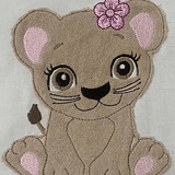 Stickdatei Doodle Löwe / Blume Krone Junge Mädchen Set 736 - Sewando