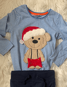 Stickdatei Doodle Teddy Bär Weihnachten Applikation Set 752 - Sewando