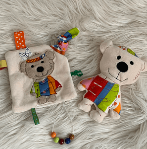 Stickdatei Teddy Indianer Geschenkset Geburt In the Hoop Set 755 - Sewando