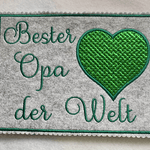 Stickdatei Mug Rug Muttertag Vatertag Valentinstag Geburtstag 792a In the Hoop - Sewando