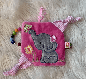 Stickdatei Knistertuch Baby Elefant Applikation Set 823 - Sewando