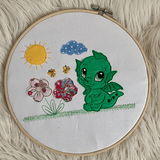 Stickdatei Drache Dino Applikation Set 860 - Sewando