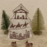 Stickdatei Krippenbaum Weihnachten Krippe Heilige Familie Set 902 LED - Sewando