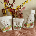 Stickdatei Osterbeutel Lichtbeutel mit Hase und Blumen Set 929 - Sewando