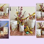 Stickdatei Osterbeutel Lichtbeutel mit Hase und Blumen Set 929 - Sewando