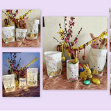 Stickdatei Osterbeutel Lichtbeutel mit Hase und Blumen Set 929 - Sewando
