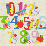 Stickdatei Einschulung, Buchstaben Schrift Alphabet 99mm Set 932 - Sewando