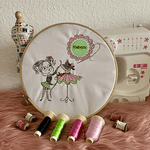 Stickdatei Cute Girl 1 Handmade Nähen Set 933 - Sewando