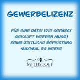 Gewerbelizenz für 1 Datei von Mithstoff- Zeitraum unbegrenzt - maximal 50 Werke - Sewando