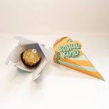 Mini-Schultüte Schulkind orange / grün - Printable & Plotterdatei - Sewando