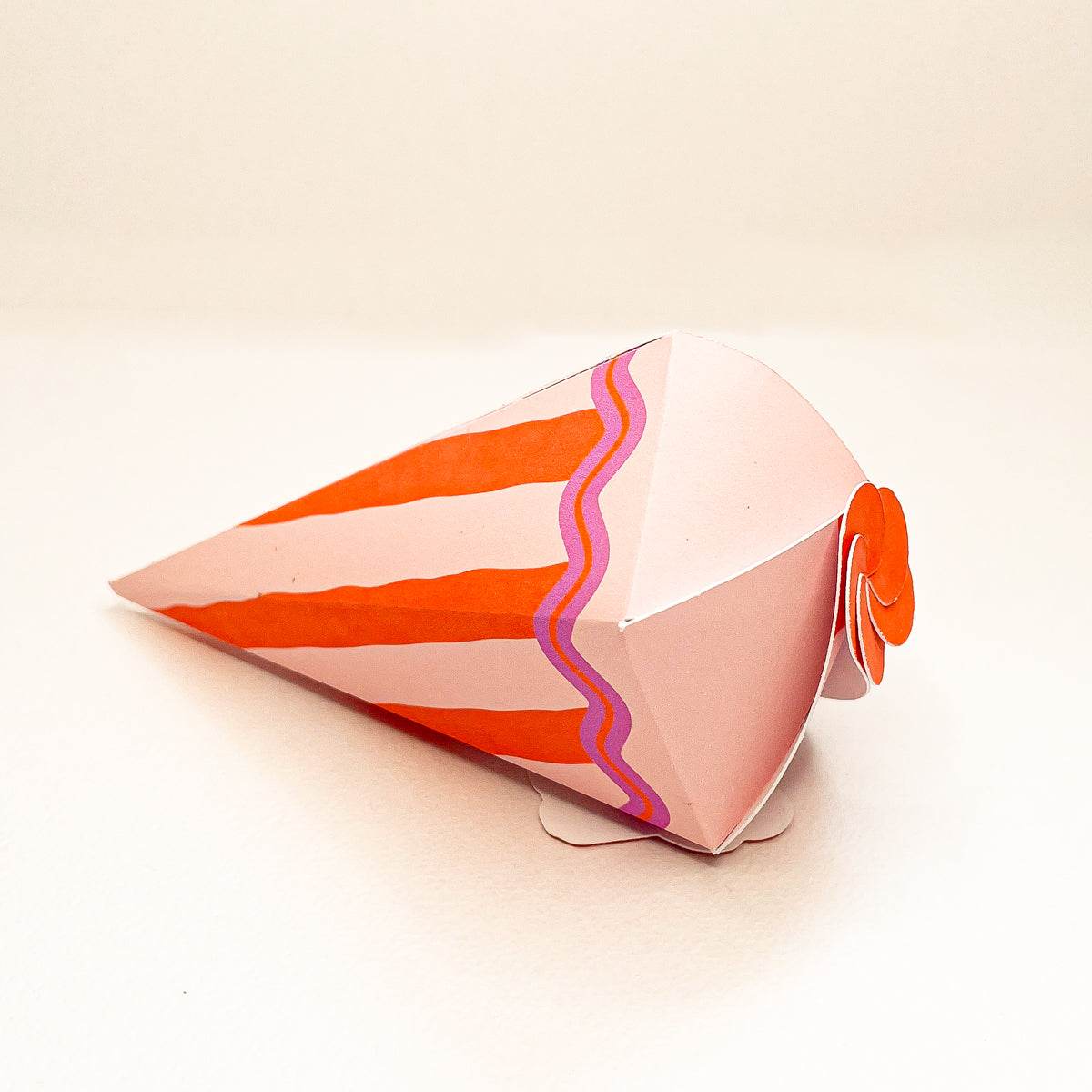 Mini-Schultüte Schulkind rosa / rot - Printable für Schere oder Plotter - Sewando