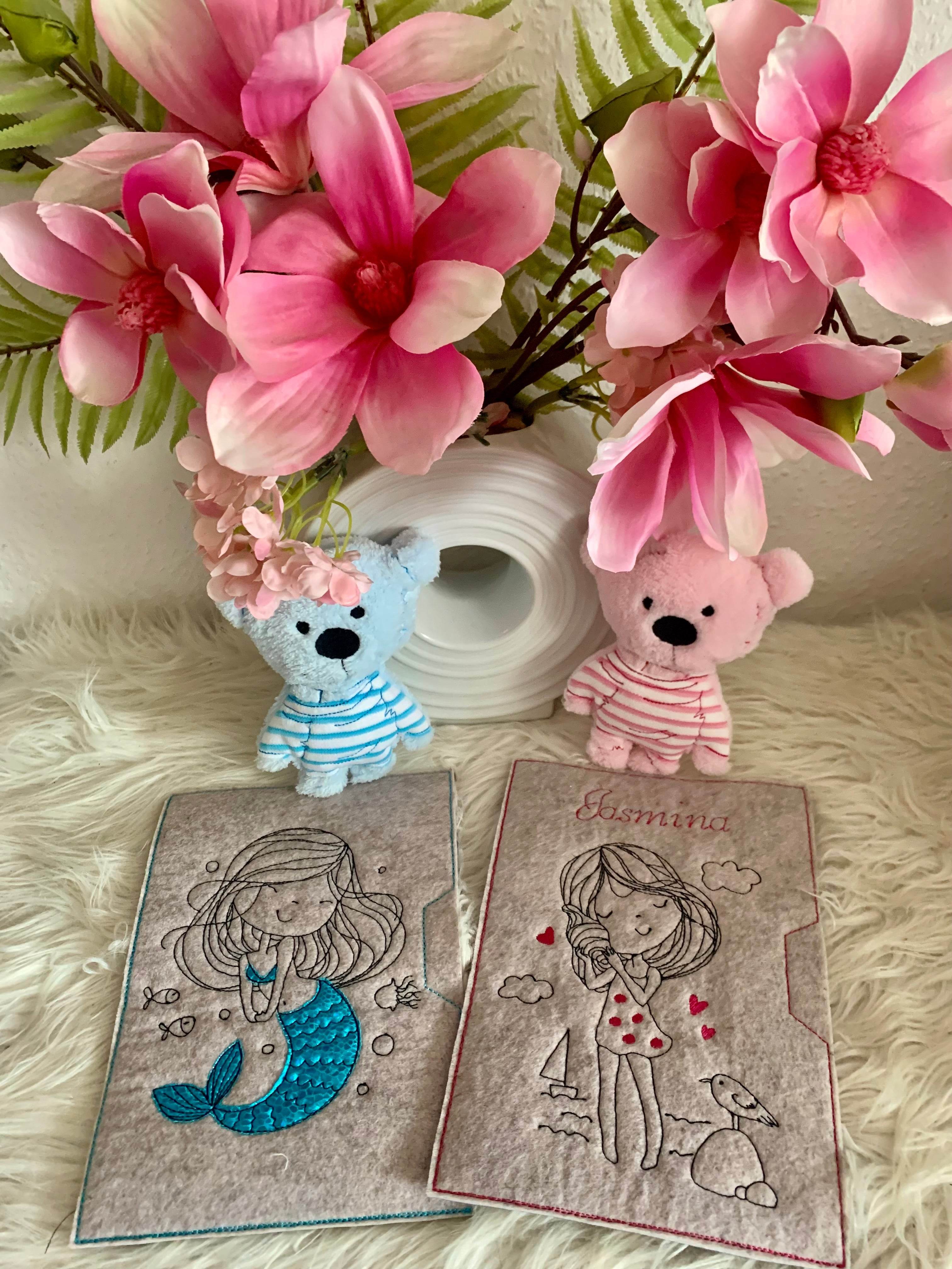 Stickdatei Meerjungfrau und Mädchen Einzelmotive Set 916 - Sewando