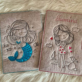 Stickdatei Meerjungfrau und Mädchen Einzelmotive Set 916 - Sewando