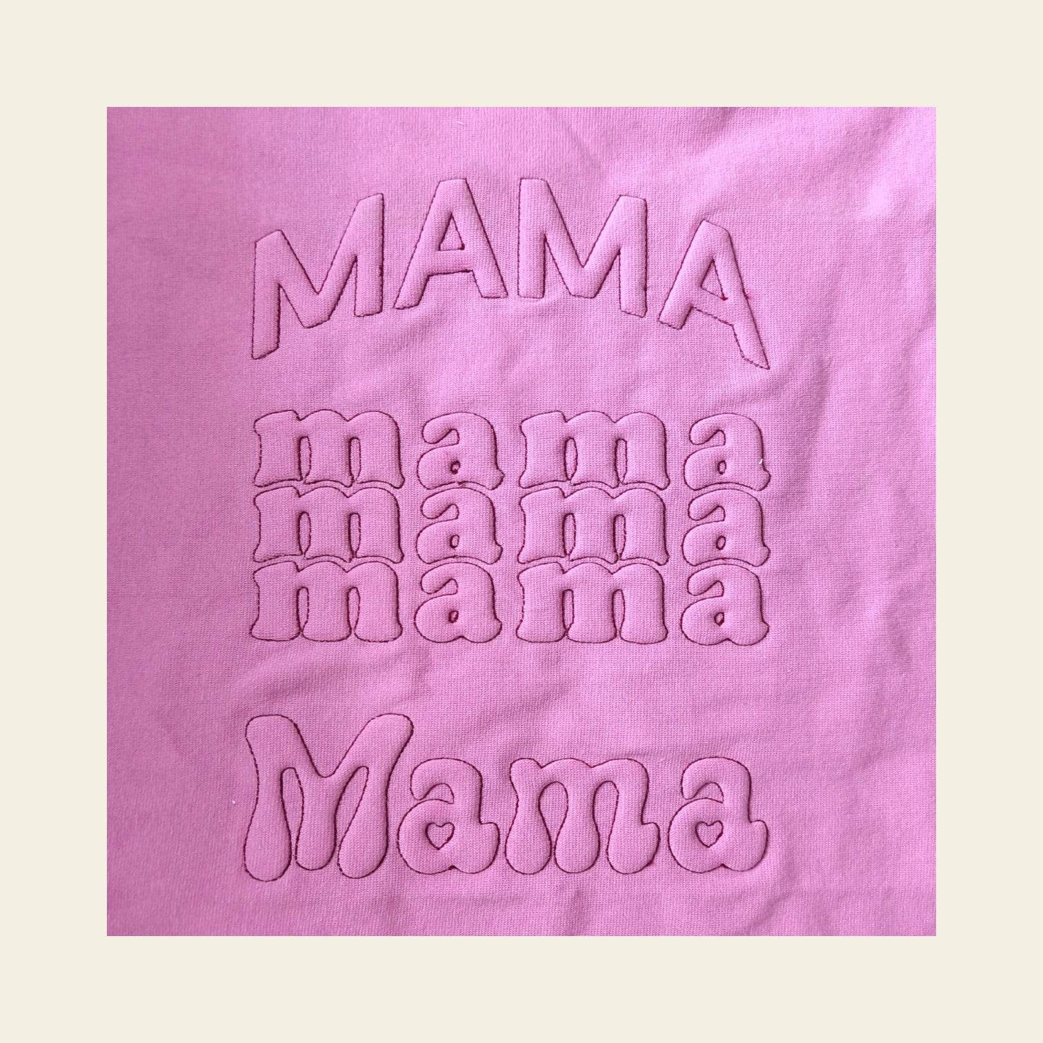 Stickdatei Mama 3D Trapunto Schriftzug Set 2536 - Sewando