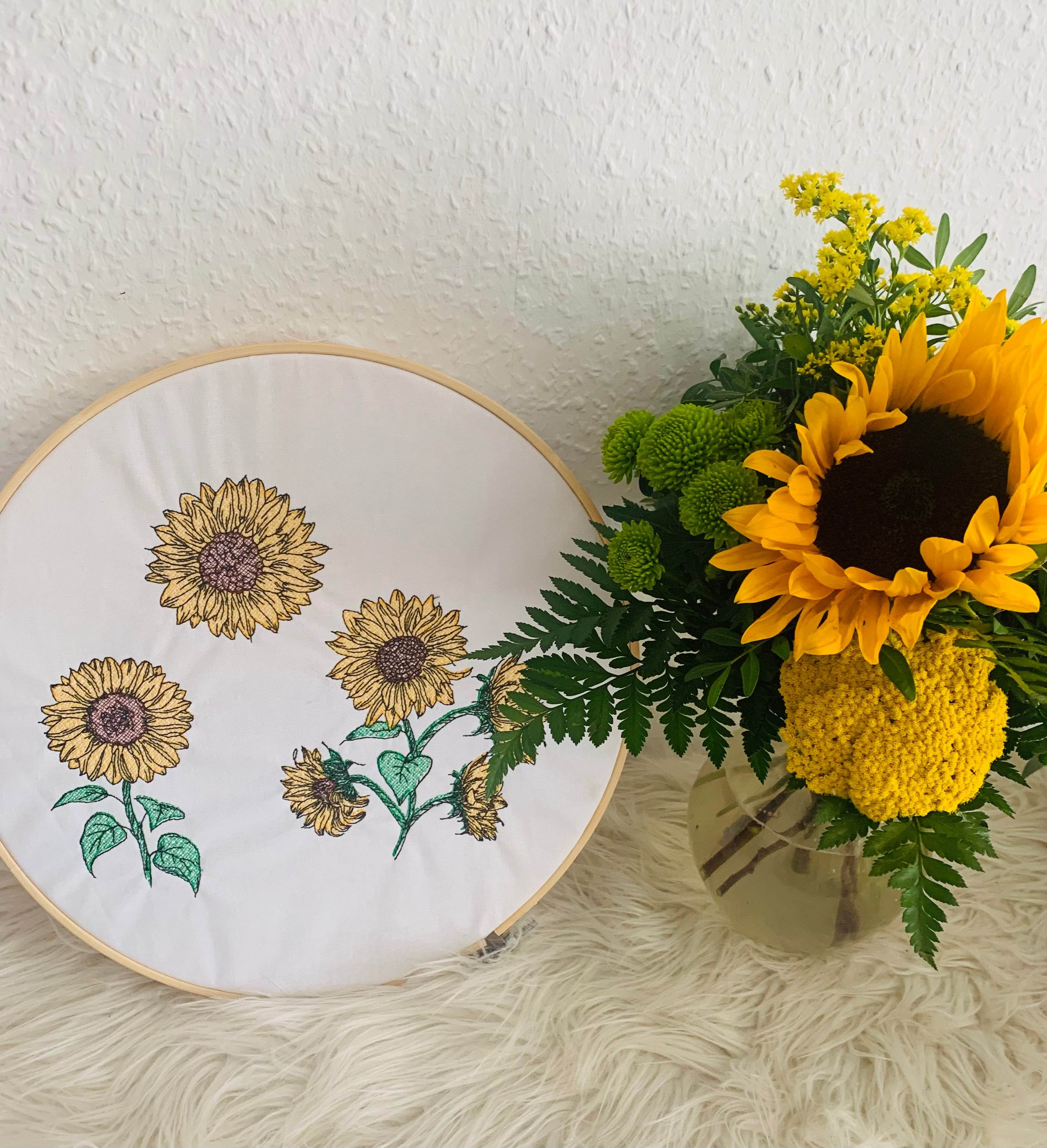 Stickdatei Sonnenblume Set 964 Blume - Sewando