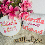 Stickdatei Doodle Schrift mit Herz Buchstaben Zahlen ca. 5cm Set 967 Schrift - Sewando