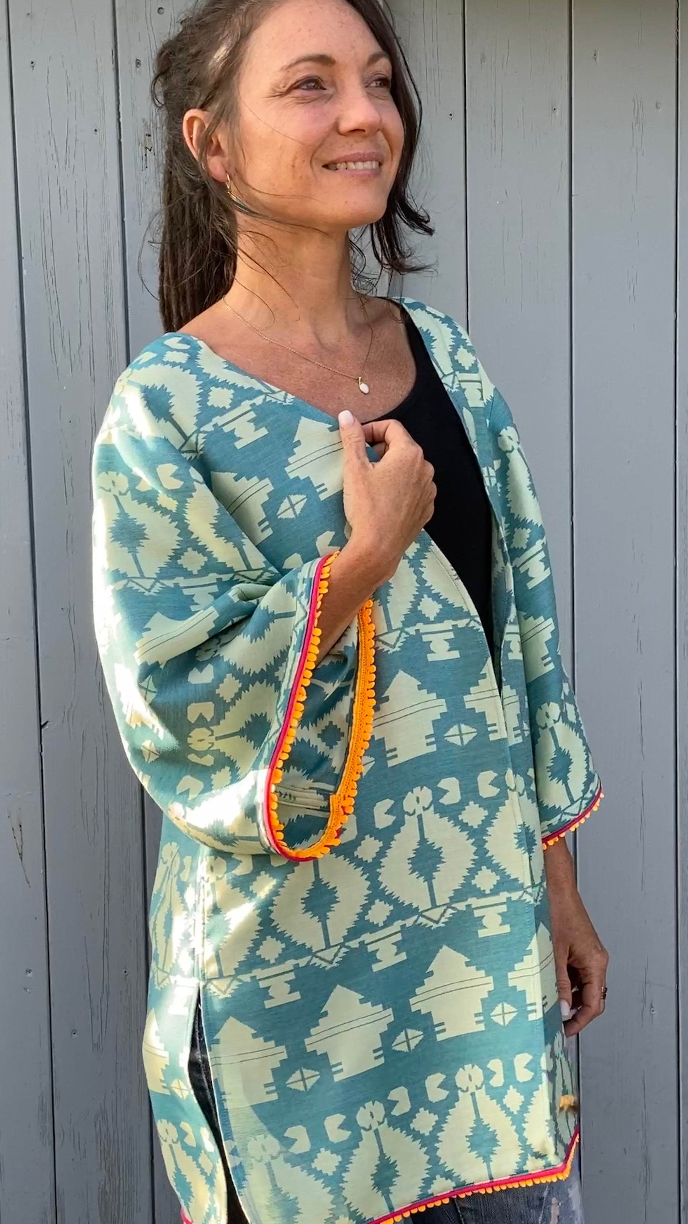 JaKimo Schnittmuster und Nähanleitung für Kimono Jacke Gr. 32-54 - Sewando