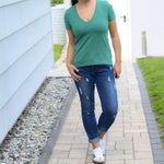 Schnittmuster BASIC Shirt Nr. 2 V-Ausschnitt Gr. 32-56 + gratis Plotterdatei : - Sewando