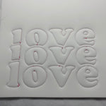 Stickdatei 3D Triple Schrift ca. 9,5cm Trapunto Set 987 - Sewando