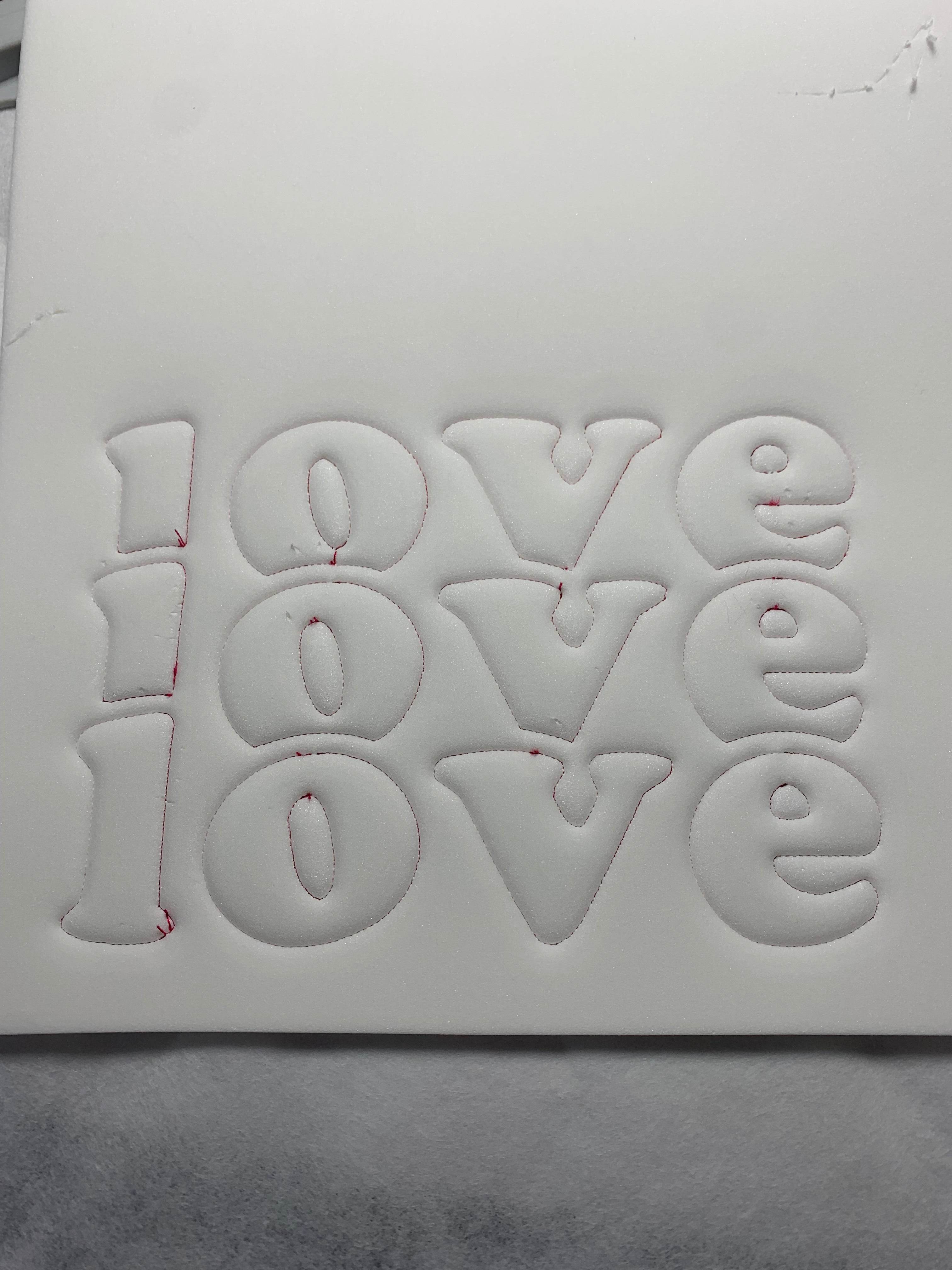 Stickdatei 3D Triple Schrift ca. 9,5cm Trapunto Set 987 - Sewando