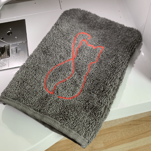 Katzen-Waschlappen M1 Stickdatei ITH 13x18 2025 Waschhandschuh Katze Geburt Geschenk Baby - Sewando