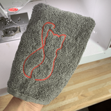 Katzen-Waschlappen M1 Stickdatei ITH 13x18 2025 Waschhandschuh Katze Geburt Geschenk Baby - Sewando