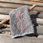 Katzen-Waschlappen M1 Stickdatei ITH 13x18 2025 Waschhandschuh Katze Geburt Geschenk Baby - Sewando