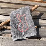 Katzen-Waschlappen M1 Stickdatei ITH 13x18 2025 Waschhandschuh Katze Geburt Geschenk Baby - Sewando