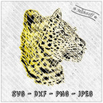 Leopard - SVG - DXF - PNG - Jpeg - Plotterdatei - Sewando