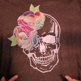 Plotterdatei - Skull - bones - Totenkopf - Skelett - Rosen - SVG - DXF - Sewando