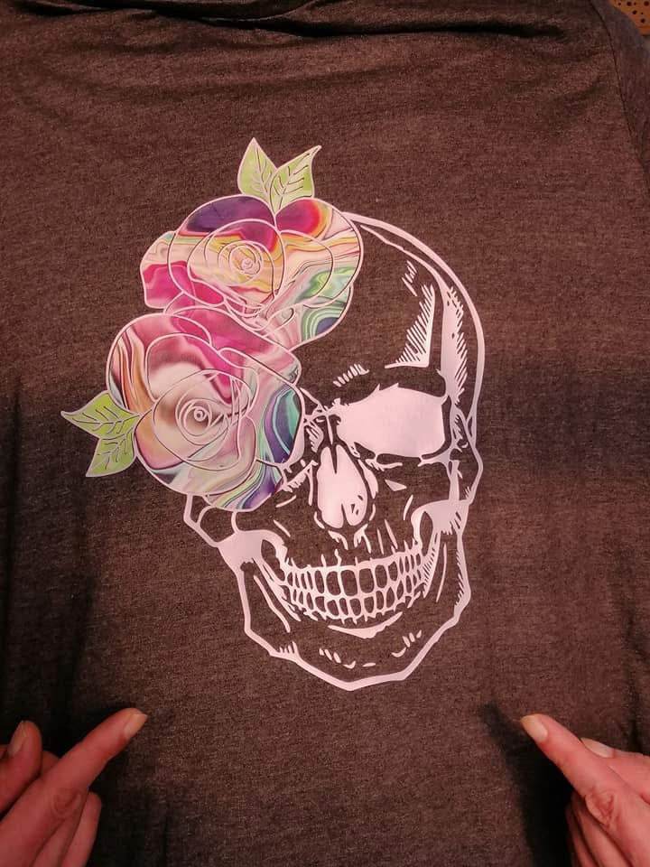 Plotterdatei - Skull - bones - Totenkopf - Skelett - Rosen - SVG - DXF - Sewando