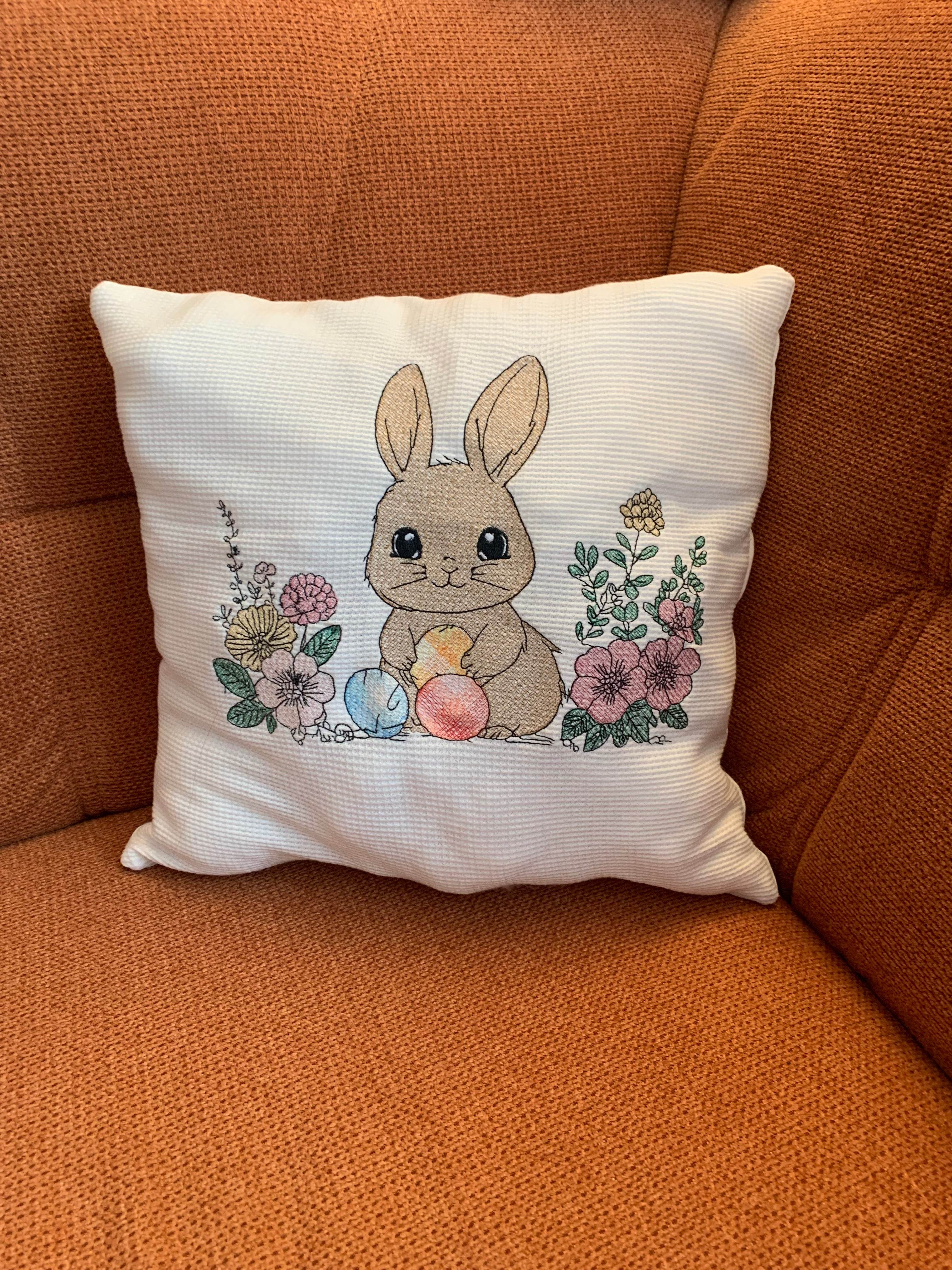 Stickdatei Hase 3 mit Blumen Set 2513 - Sewando