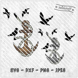 Plotterdatei - Anker mit Möwen - Meer - Freiheit - SVG - DXF - PNG - JPEG - Sewando