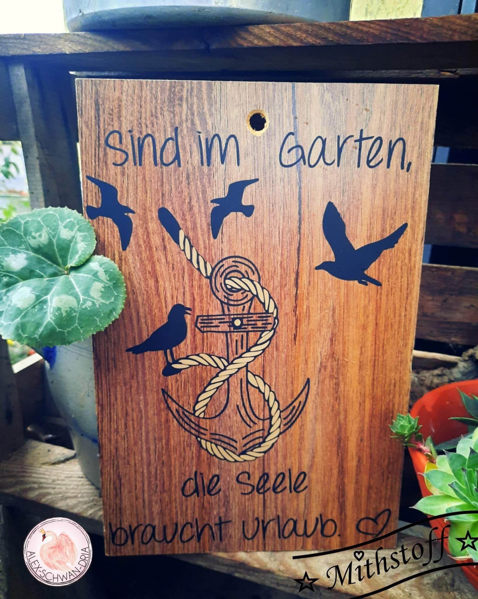 Plotterdatei - Anker mit Möwen - Meer - Freiheit - SVG - DXF - PNG - JPEG - Sewando