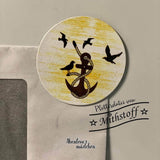 Plotterdatei - Anker mit Möwen - Meer - Freiheit - SVG - DXF - PNG - JPEG - Sewando