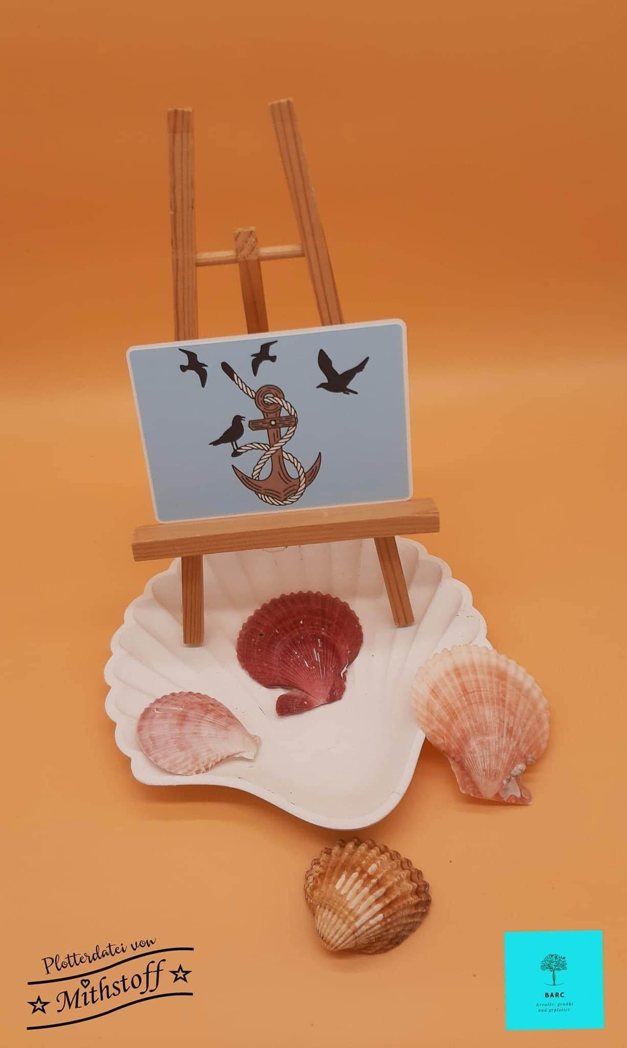 Plotterdatei - Anker mit Möwen - Meer - Freiheit - SVG - DXF - PNG - JPEG - Sewando