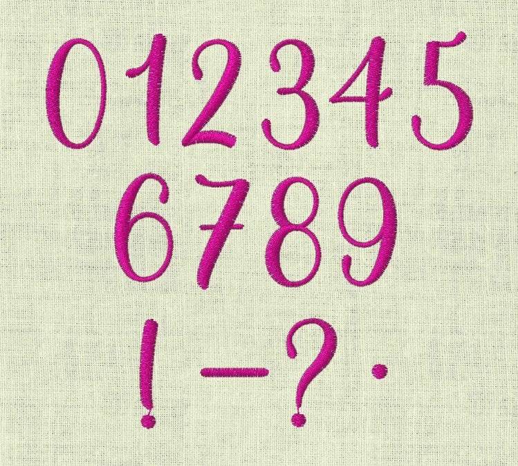 Stickdatei Schrift Französisch mit Herzen In Love 3 ca. 25mm Set 641 - Sewando