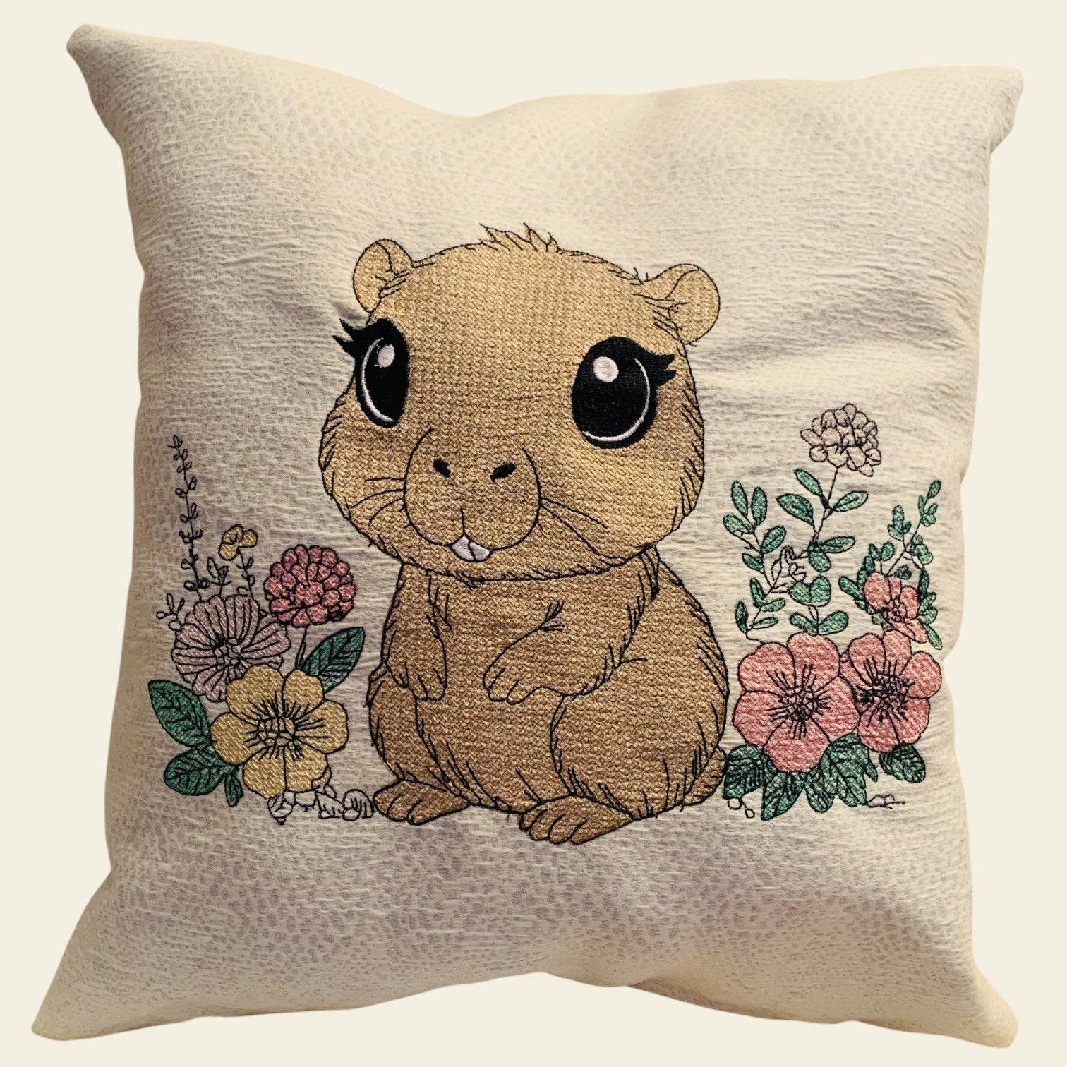 Stickdatei Capybara mit Blumen Set 2517 - Sewando