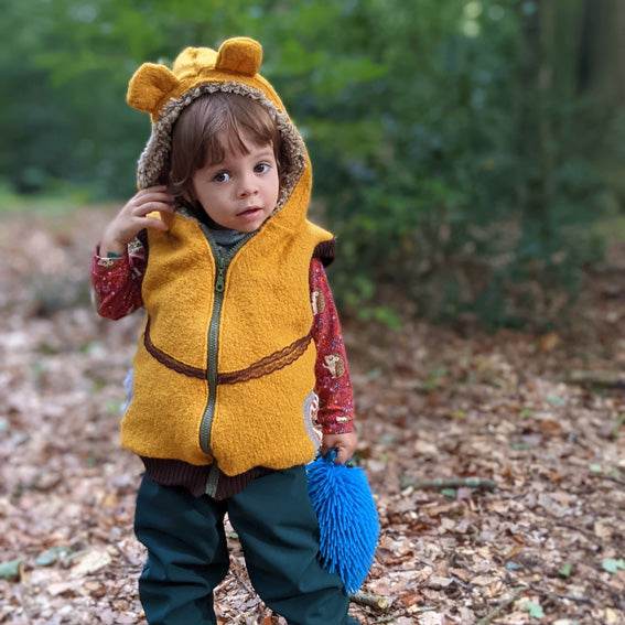 Main CasualVest - Kinderweste mit Kragen / Kapuze und Ohrenoption - Gr. 68-134 - Sewando