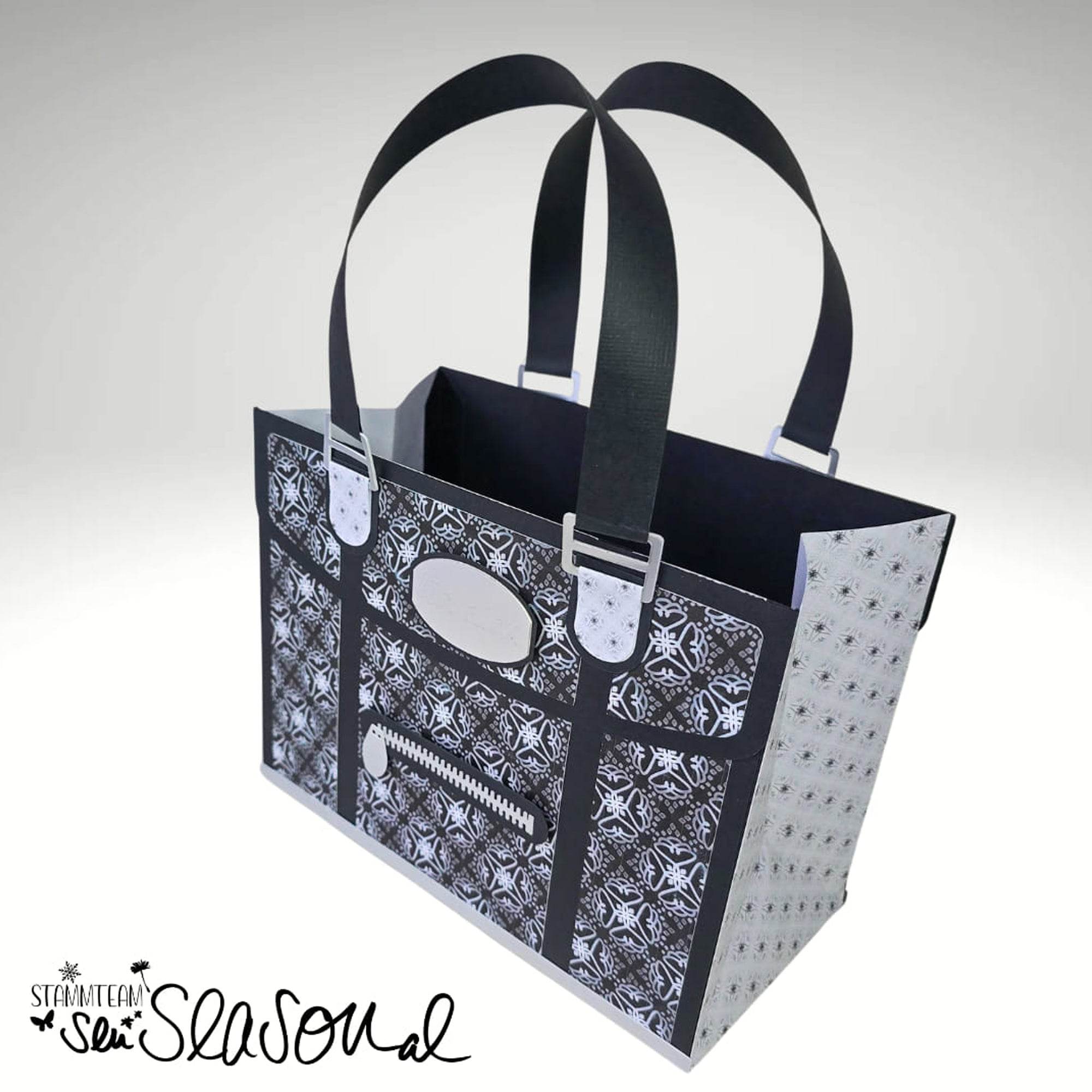 Digipapier-Set schwarz-weiße Indische Muster - Musterpapier, Designpapier, Sublimation - Sewando