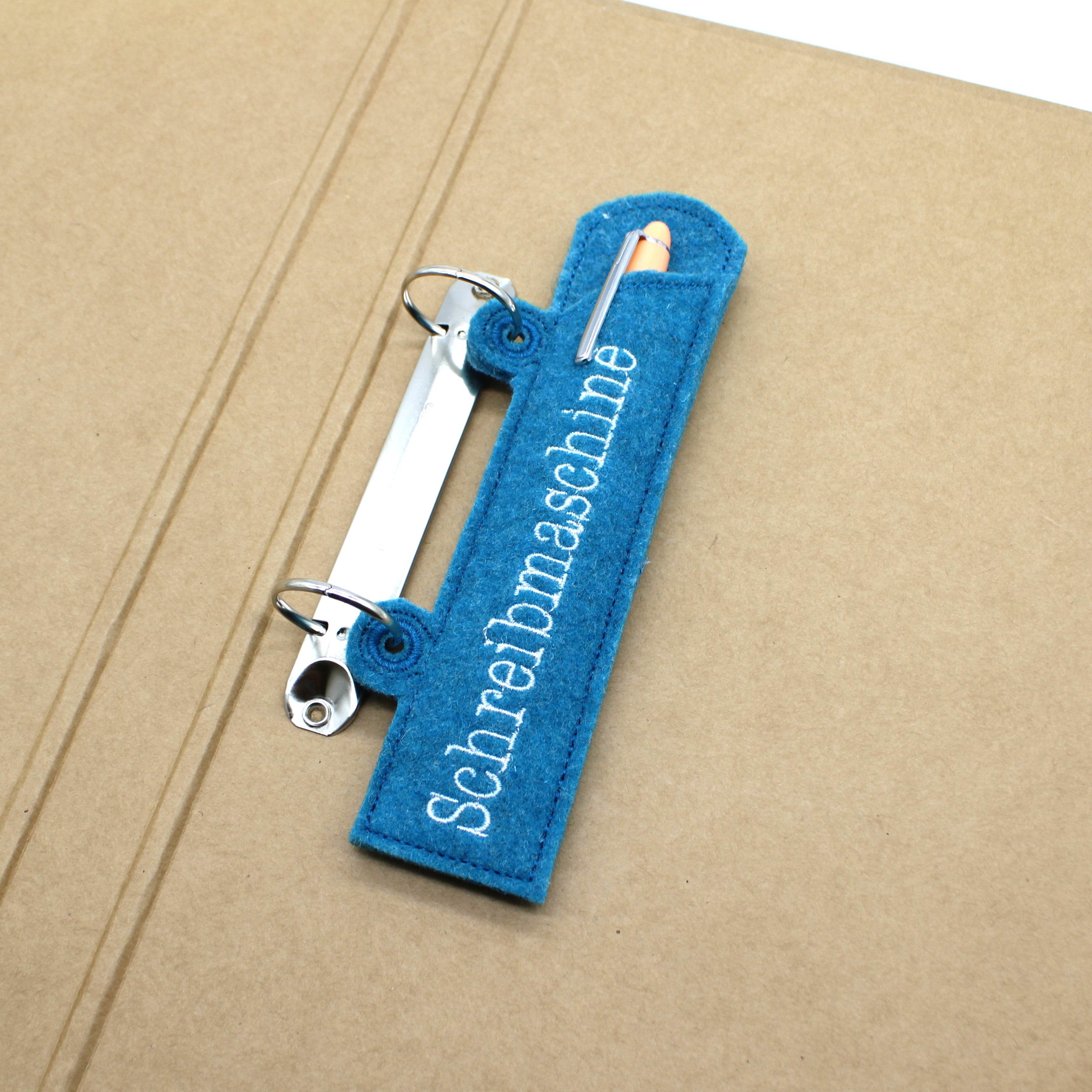 ITH Stickdatei Ringbuch Ordner Etuis Stifteetui schmal für Kugelschreiber 14 Motive - Sewando
