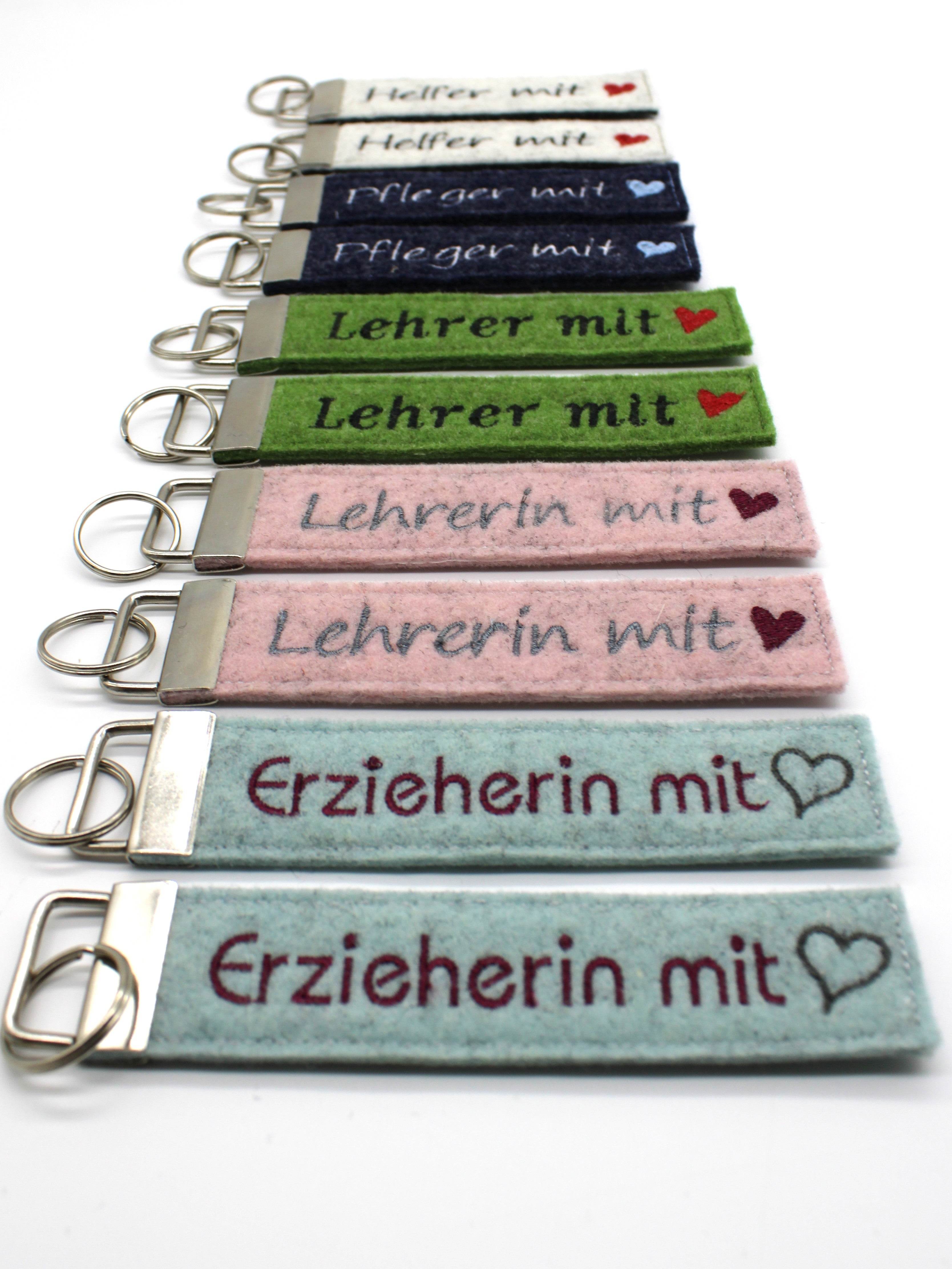 Stickdatei ITH Schlüsselanhänger Lehrer Kollegen Helfer Pfleger Erzieher - Sewando