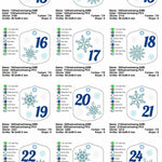 Stickdatei Set Adventskalender ITH Anhänger - Sewando
