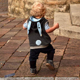 Main CasualVest - Kinderweste mit Kragen / Kapuze und Ohrenoption - Gr. 68-134 - Sewando