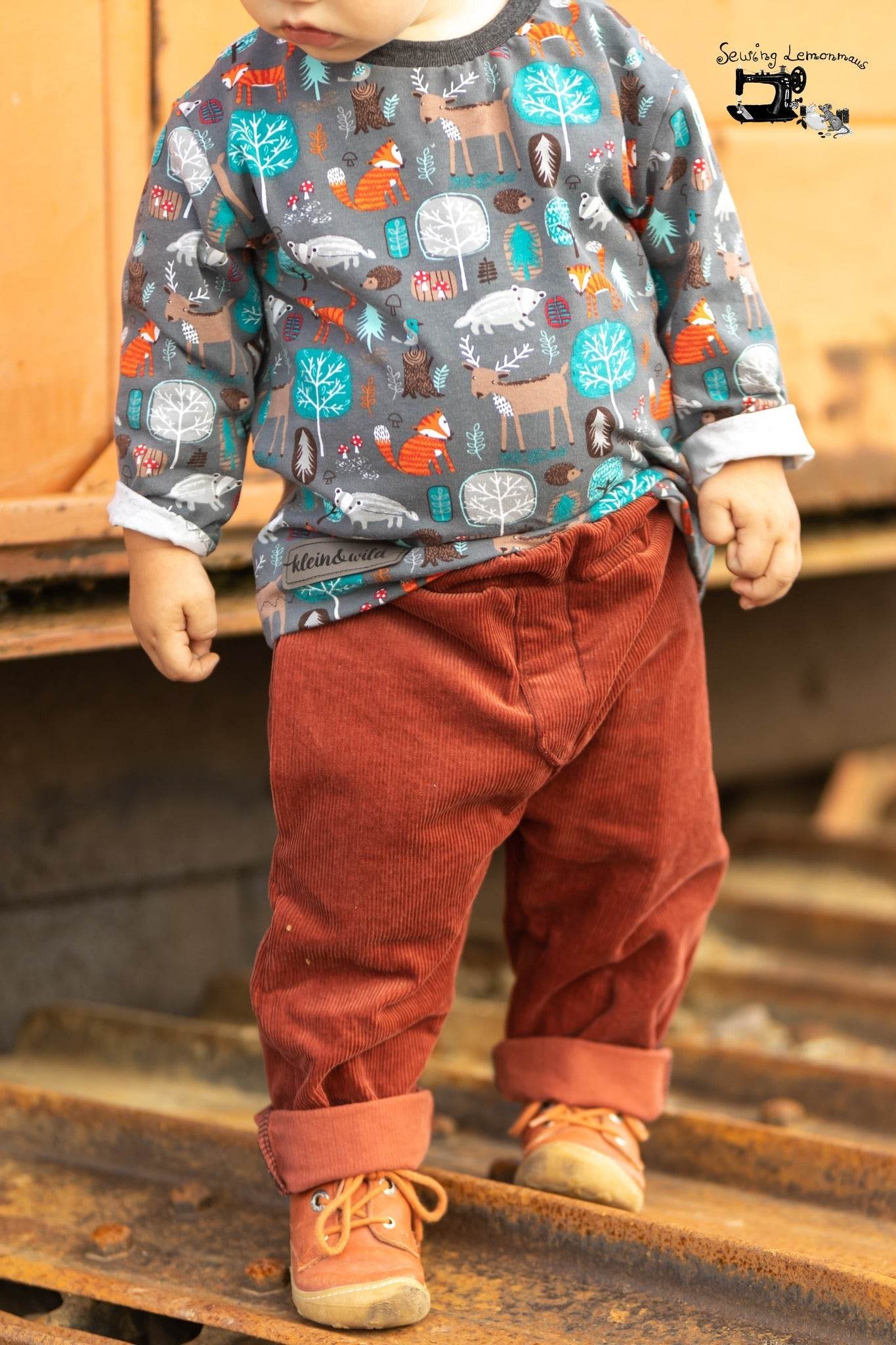 Schnittmuster Kinder Longsleeve Skjorte Gr. 56-140 - Sewando