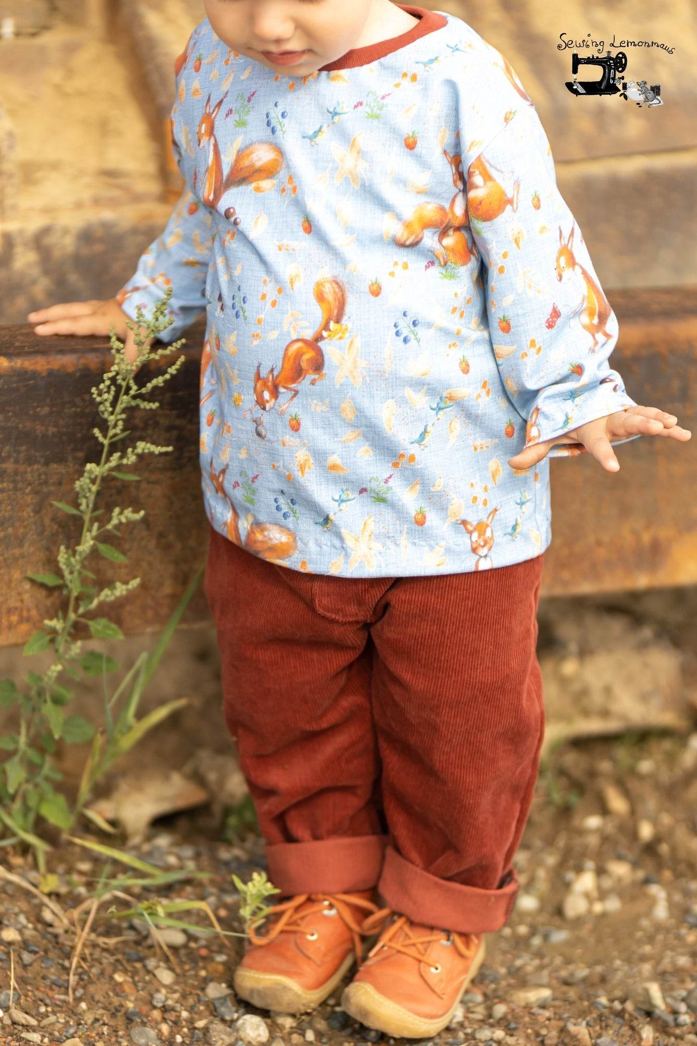 Schnittmuster Kinder Longsleeve Skjorte Gr. 56-140 - Sewando