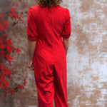 Jumpsuit-02 mit oder ohne Ärmel, tailliert & Taschen - Sewando