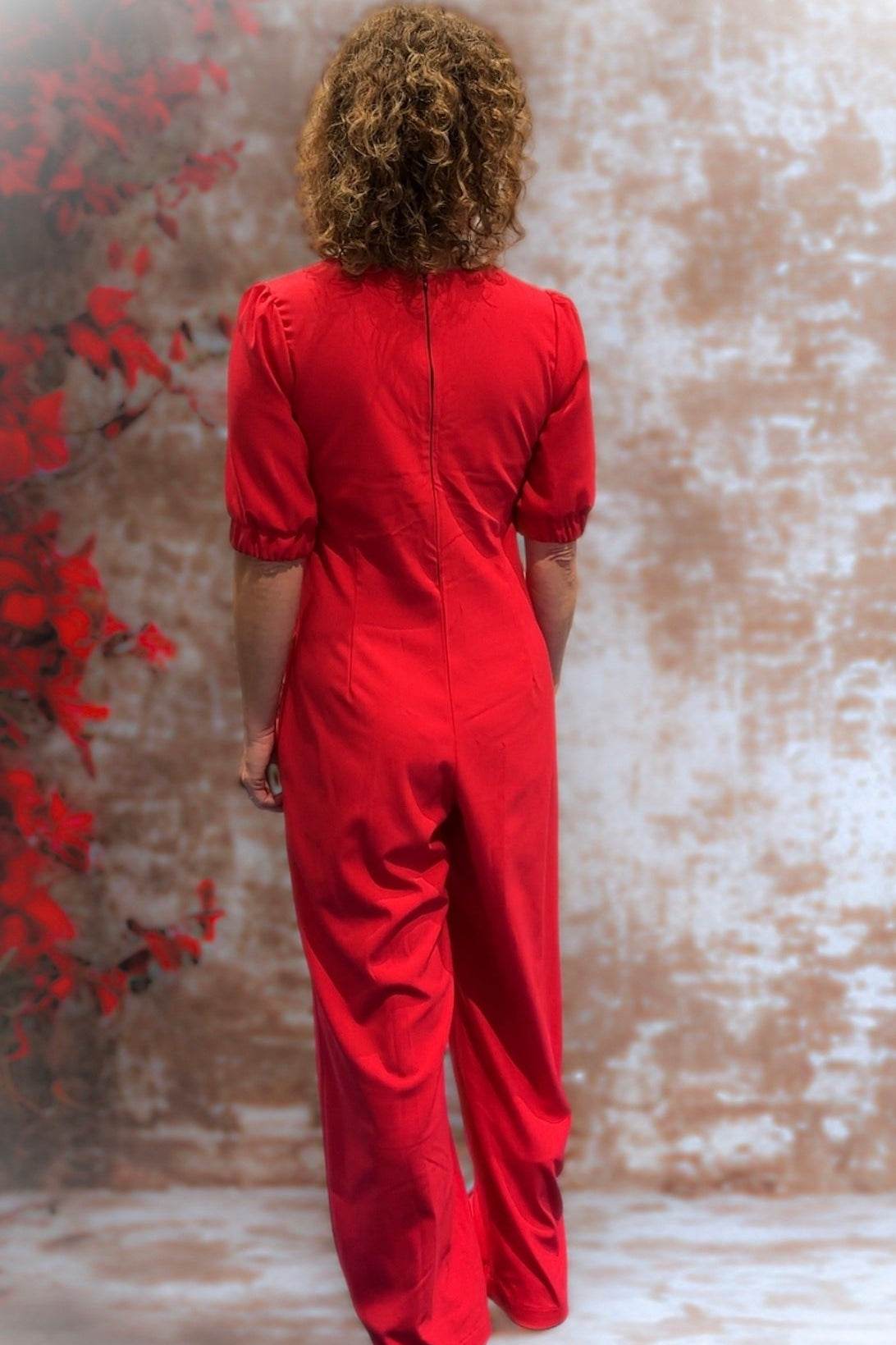 Jumpsuit-02 mit oder ohne Ärmel, tailliert & Taschen - Sewando