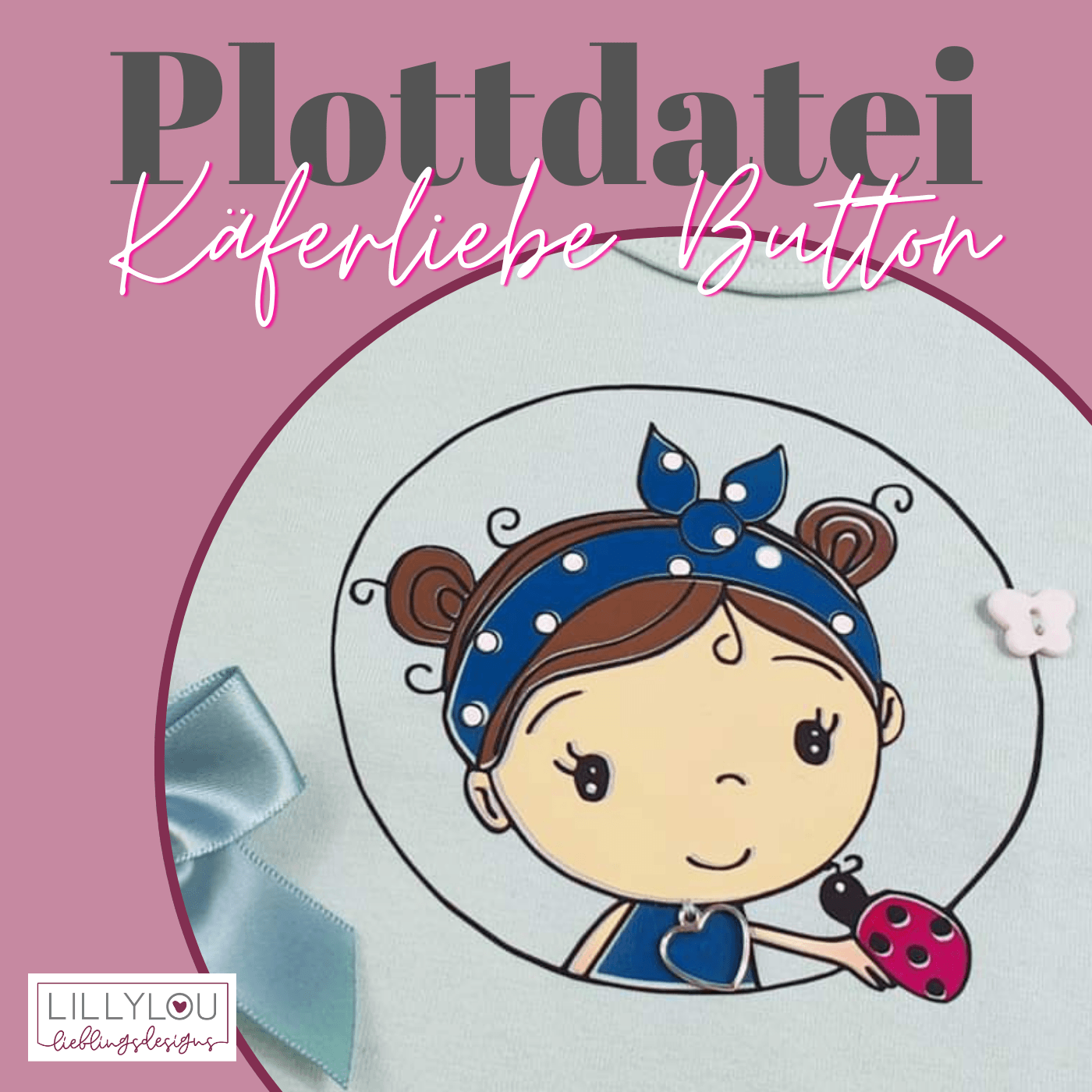 Plotterdatei - Käferliebe Button - Sewando
