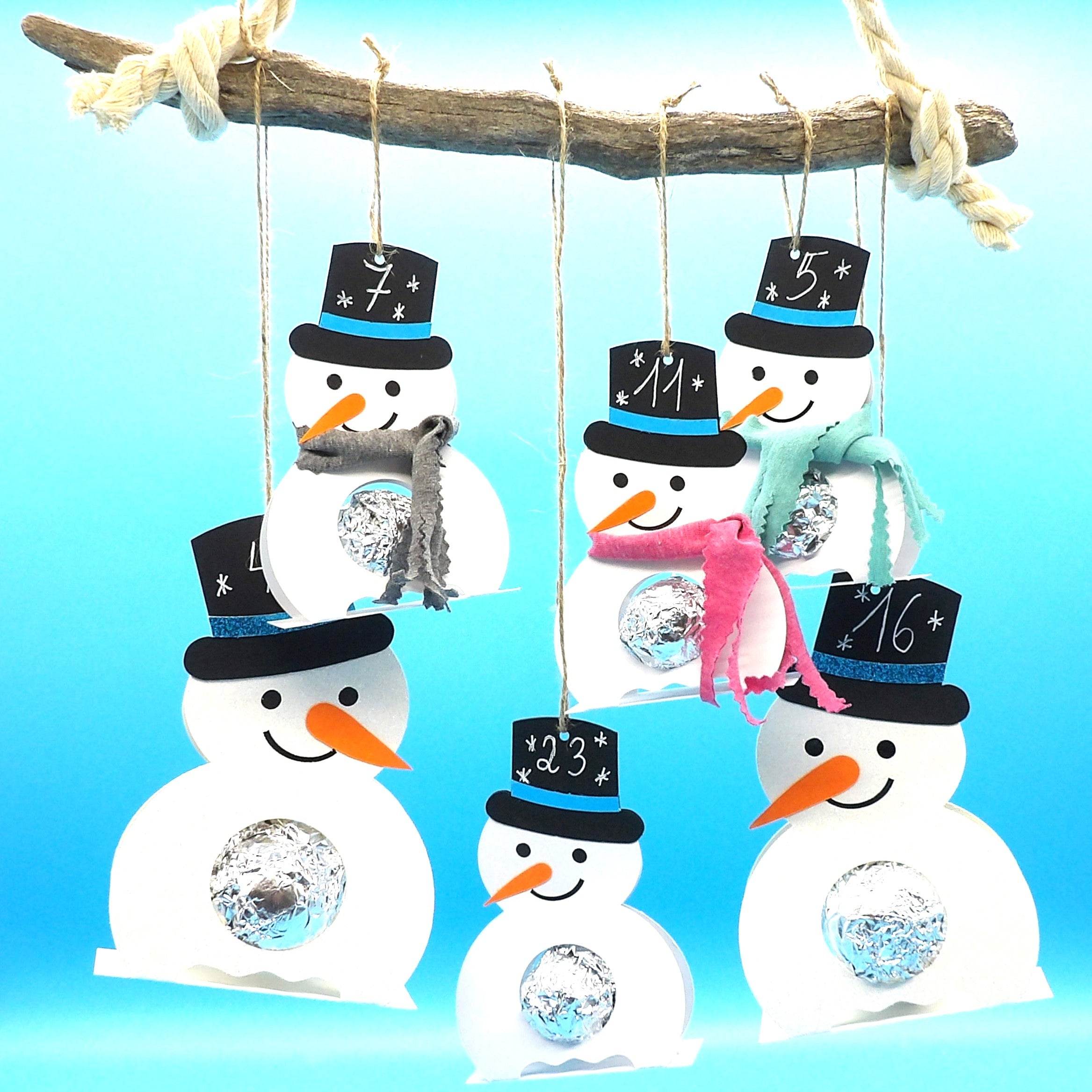 Plotterdatei Schneemann für Schokopralinen - Sewando